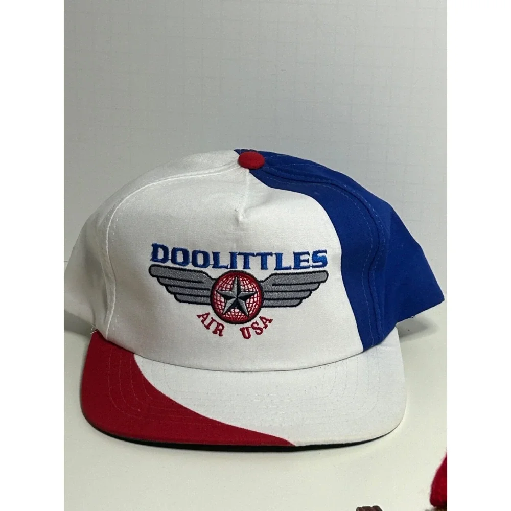 Vintage DOOLITTLES AIR USA Yupoong Snap‎ Back Trip-Color Ball Hat Good Condition - Picture 2 of 8